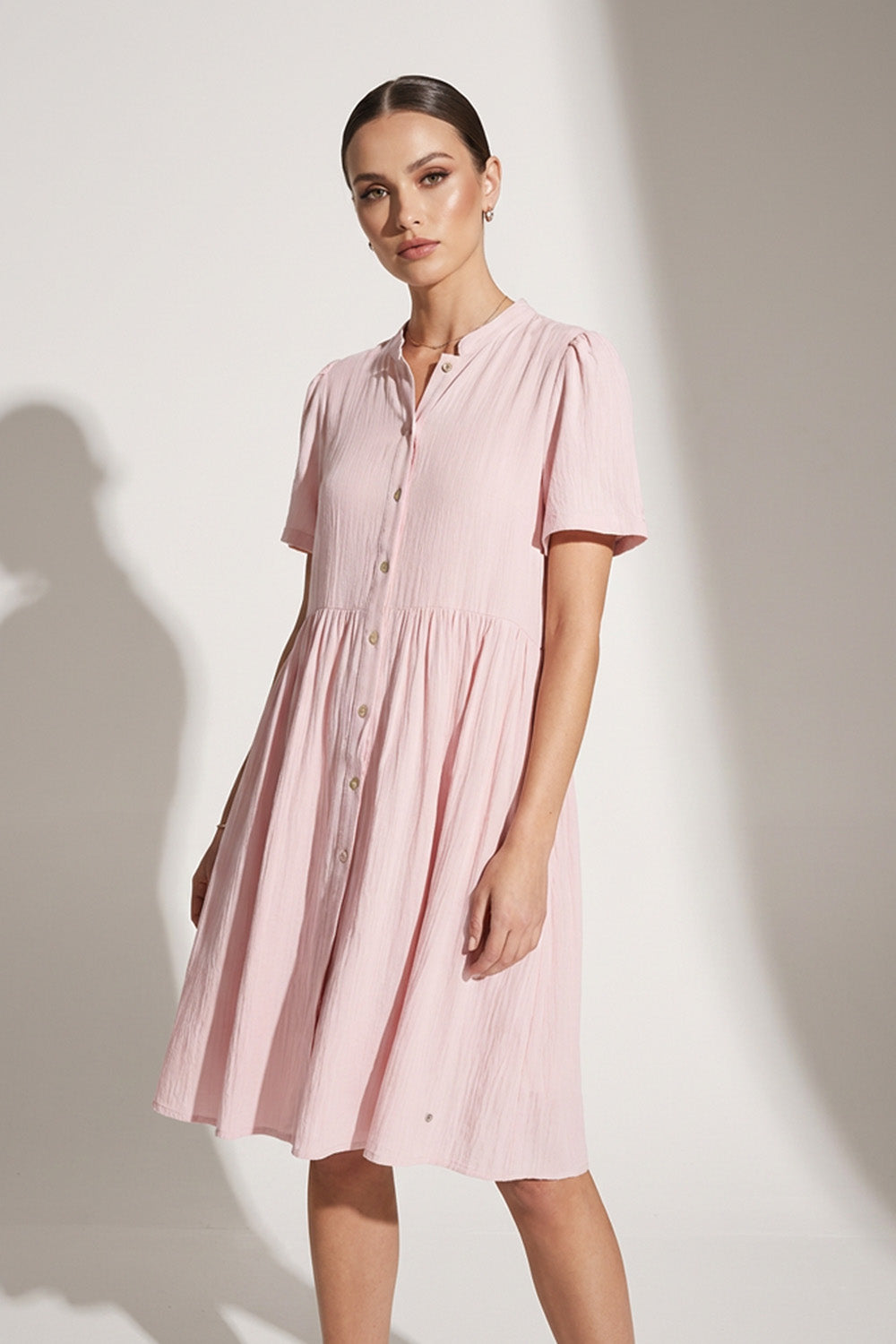 Φόρεμα Σεμιζιέ Midi Ροζ