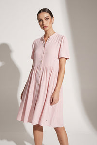 Φόρεμα Σεμιζιέ Midi Ροζ