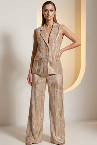 Set gileko kai pantelona me metalliki yfi kai xryses antaygeies – Ellisargi Boutique