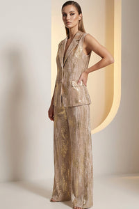 Set gileko kai pantelona me metalliki yfi kai xryses antaygeies – Ellisargi Boutique