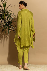 Lime παντελόνι Tencel tapered με ζώνη πίσω όψη