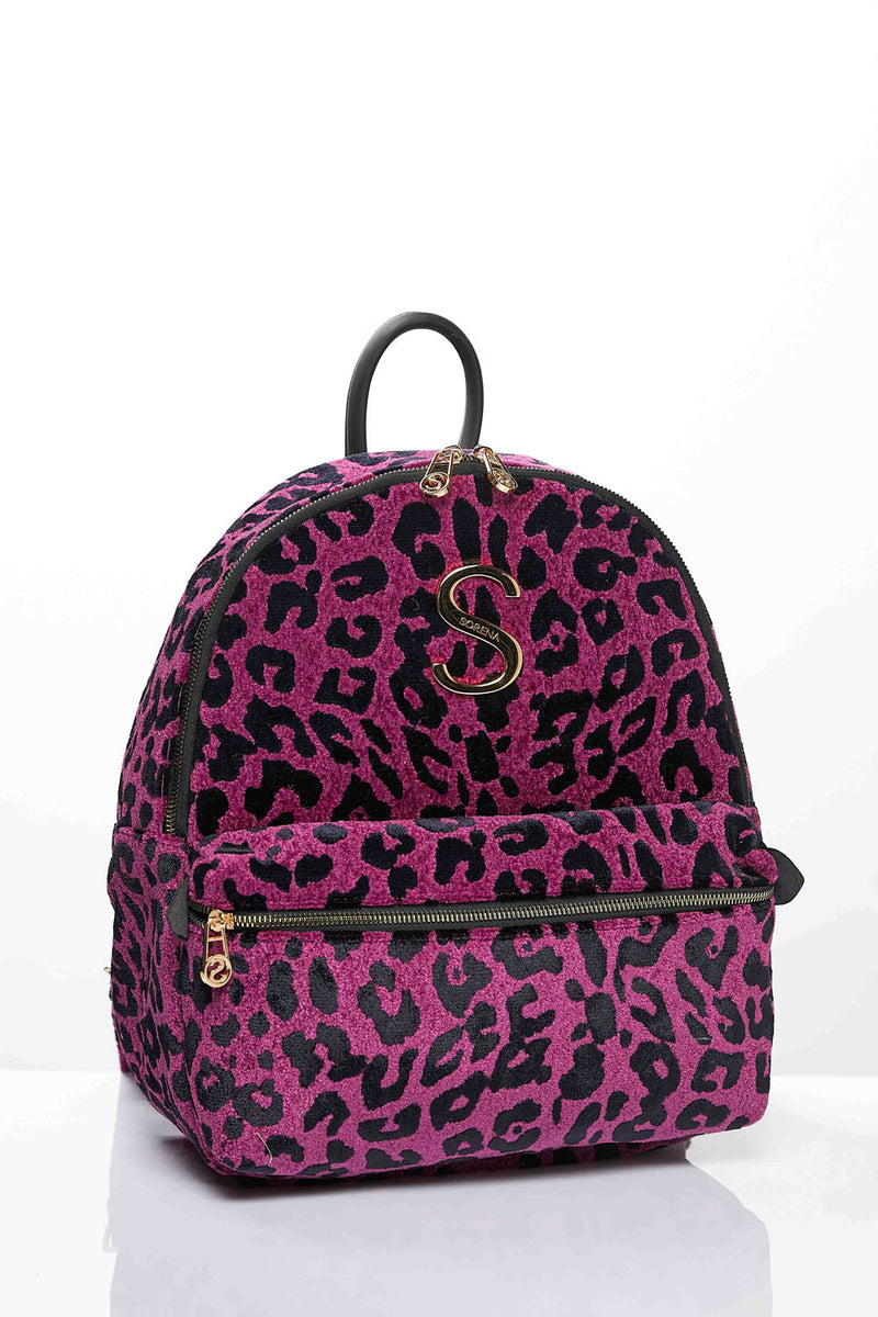 Σακίδιο Sorena Leopard Ροζ-Φούξια