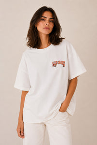 T-shirt Sunshine Holiday Λευκό Oversized