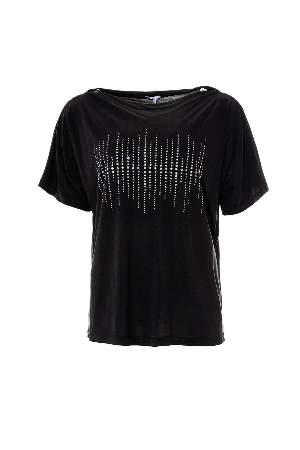 Μαύρο T-shirt με στρας