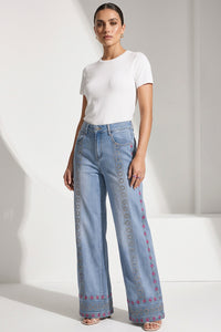 Τζιν Παντελόνι με Κεντημένο Μοτίβο