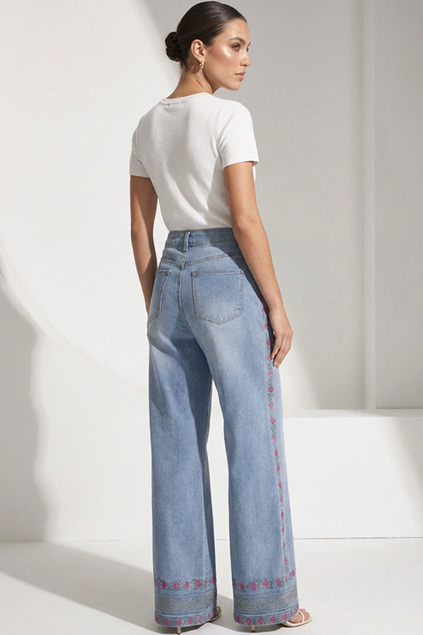 Τζιν Παντελόνι με Κεντημένο Μοτίβο