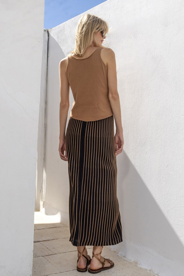 Βαμβακερό αμάνικο τοπ ταμπά πίσω όψη