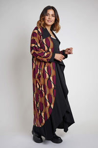 Ζακέτα-Φόρεμα με Γεωμετρικά Μοτίβα