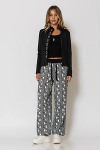 Ζακέτα σε στενή γραμμή με logo print