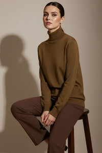 Ζιβάγκο Μπλούζα Καφέ με Χρυσές Λεπτομέρειες